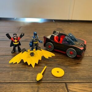 Imaginext DC Super Friends Exclusive Batmobile w/ Lights and Sounds + Robin